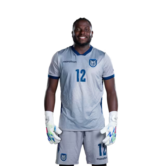 Ecuador National Football Team 2026 World Cup Jersey (Player Version/Match Version) — Goalkeepers: No. 1 Hernán Galíndez, No. 12 Moisés Ramírez, No. 22 Gonzalo Valle./ Porteros: N.° 1 Hernán Galíndez, N.° 12 Moisés Ramírez, N.° 22 Gonzalo Valle