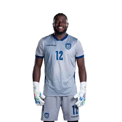 Ecuador National Football Team 2026 World Cup Jersey (Player Version/Match Version) — Goalkeepers: No. 1 Hernán Galíndez, No. 12 Moisés Ramírez, No. 22 Gonzalo Valle./ Porteros: N.° 1 Hernán Galíndez, N.° 12 Moisés Ramírez, N.° 22 Gonzalo Valle