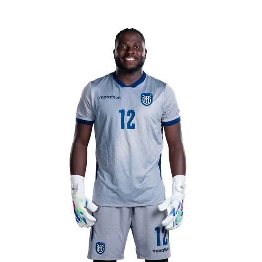 Ecuador National Football Team 2026 World Cup Jersey (Player Version/Match Version) — Goalkeepers: No. 1 Hernán Galíndez, No. 12 Moisés Ramírez, No. 22 Gonzalo Valle./ Porteros: N.° 1 Hernán Galíndez, N.° 12 Moisés Ramírez, N.° 22 Gonzalo Valle