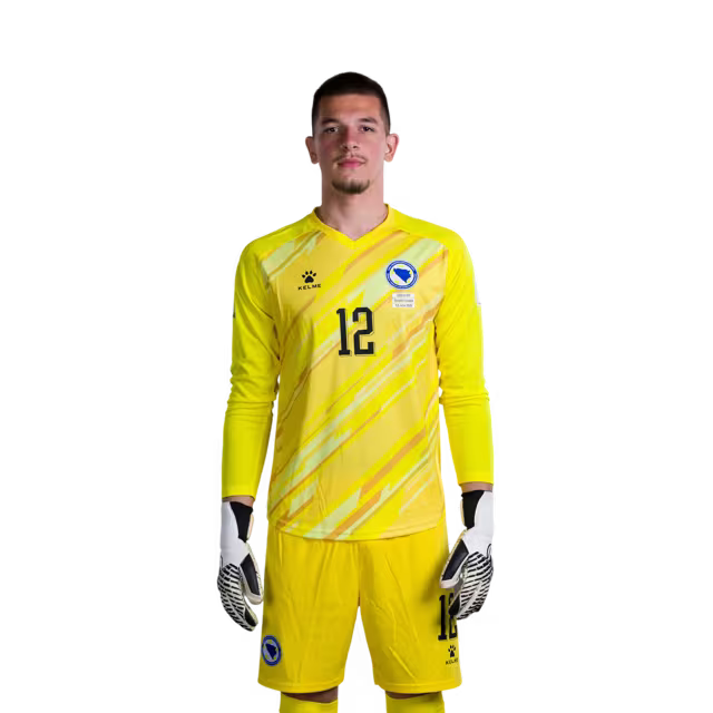 Bosnia and Herzegovina 2026 World Cup Jerseys – Player/Match Version – Goalkeepers: 1 Nikola VASILJ, 12 Mladen JURKAS, 22 Martin ZLOMISLIĆ / golman 1 Nikola VASILJ, 12 Mladen JURKAS, 22 Martin ZLOMISLIĆ