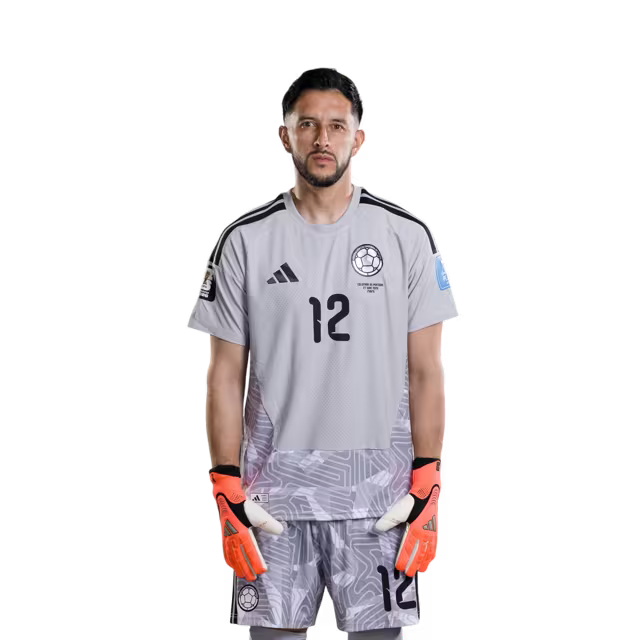Colombia National Football Team 2026 World Cup Jersey (Player Version/Match Version) — Goalkeepers: No. 1 David Ospina, No. 12 Camilo Vargas, No. 24 Álvaro Montero/ Porteros: N.° 1 David Ospina, N.° 12 Camilo Vargas, N.° 24 Álvaro Montero