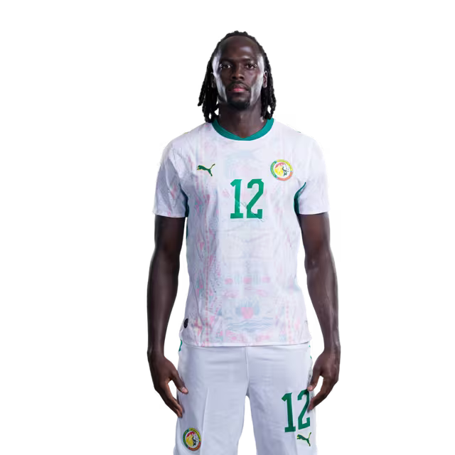Senegal National Football Team 2026 World Cup Jersey (Player Version/Match Version) — Forwards: No.11 Nicolas JACKSON, No.12 Cherif NDIAYE,No.13 Iliman NDIAYE / Avants: No.11 Nicolas Jackson, No.12 Cherif NDIAYE,No.13 Iliman NDIAYE