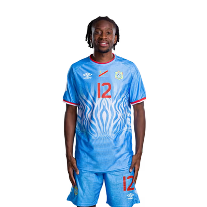 Congo DR National Football Team 2026 World Cup Jersey (Player Version/Match Version) — Defenders: No.5 Dylan BATUBINSIKA, No. 12 Joris KAYEMBE, No.22 MChancel MBEMBA / Défenseurs : n°5 Dylan Batubinsika, n°5. 12 Joris, n°22 MAnnuler