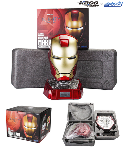 Smart Wearable Iron Man MK7 Helmet – 1:1 Bluetooth Speaker with Quad-Control (Voice/Touch/Remote) & Bilingual Support