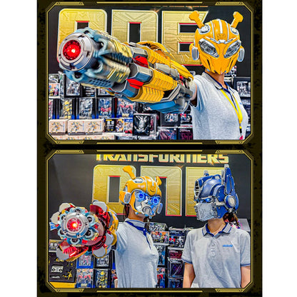 Transformers Bumblebee Wearable Hand Cannon – Kids Voice-Activated Toy with Gatling Sound Effects & LED Light, Boys Gift