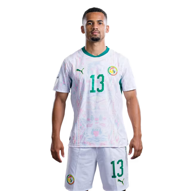 Senegal National Football Team 2026 World Cup Jersey (Player Version/Match Version) — Forwards: No.11 Nicolas JACKSON, No.12 Cherif NDIAYE,No.13 Iliman NDIAYE / Avants: No.11 Nicolas Jackson, No.12 Cherif NDIAYE,No.13 Iliman NDIAYE