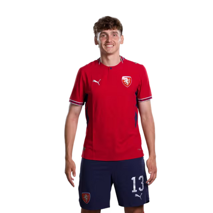 Czech Republic National Football Team 2026 World Cup Jersey (Player/Match Version) — Forwards: No. 13 Mojmír Chytil, No. 15 Pavel Šulc, No. 19 Tomáš Chorý, No. 26 Denis Višinský/ Dres české fotbalové reprezentace pro mistrovství světa