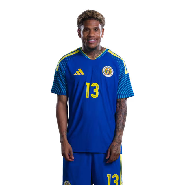 2026 World Cup Curaçao National Football Team Jersey (Player/Match Version) — Forwards: No. 13 Tyrese Noslin, No. 14 Kenji Gorré, No. 16 Jearl Margaritha/Delanteronan: No.13 Tyrese NOSLIN, No.14 Kenji GORRE, No.16 Jearl MARGARITHA