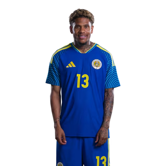2026 World Cup Curaçao National Football Team Jersey (Player/Match Version) — Forwards: No. 13 Tyrese Noslin, No. 14 Kenji Gorré, No. 16 Jearl Margaritha/Delanteronan: No.13 Tyrese NOSLIN, No.14 Kenji GORRE, No.16 Jearl MARGARITHA
