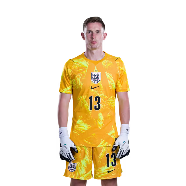 England National Soccer Team 2026 FIFA World Cup Jerseys (Player Version and Match Version) – Goalkeepers: #1 Jordan PICKFORD, #13 Dean Henderson, #23 James TRAFFORD