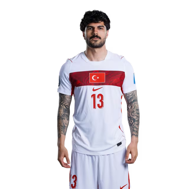 Türkiye 2026 Dünya Kupası Forması - Oyuncu Versiyonu - Maç Versiyonu - Defans: 13 Eren ELMALI, 14 Abdulkerim BARDAKCI, 15 Ozan KABAK