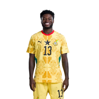 Ghana National Football Team 2026 World Cup Jersey (Player Version/Match Version) — Forwards: No.13 Christopher Bonsu BAAH, No.19 Inaki WILLIAMS,No.22 Kamaldeen SULEMANA