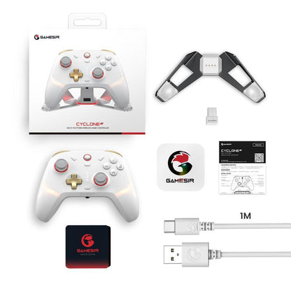 GAMESIR Cyclone 2 Wireless Controller for PC Switch iOS Android with Mag Res TMR Sticks Hall Effect Triggers RGB Lighting 6 Axis Gyro HDMI Connection Universal Joystick Console