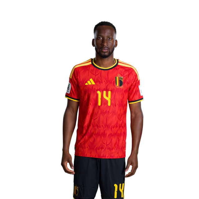 Belgium National Football Team – 2026 World Cup Jersey (Player Version/Match Version) – Forwards: No. 14 Dodi Lukebakio, No. 17 Charles De Ketelaere, No. 26 Matias Fernandez-Pardo/ Belgisch nationaal voetbalelftal – WK 2026-shirt