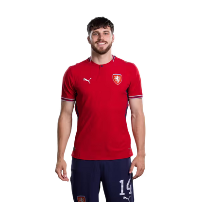 Czech Republic National Football Team 2026 World Cup Jersey (Player/Match Version) — Defenders: No. 14 David Jurásek, No. 20 Jaroslav Zelený, No. 21 David Douděra/ Obránci: č. 14 David JURÁŠEK, č. 20 Jaroslav ZELENÝ, č. 21 David DOUDERA