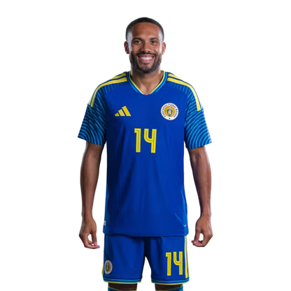 2026 World Cup Curaçao National Football Team Jersey (Player/Match Version) — Forwards: No. 13 Tyrese Noslin, No. 14 Kenji Gorré, No. 16 Jearl Margaritha/Delanteronan: No.13 Tyrese NOSLIN, No.14 Kenji GORRE, No.16 Jearl MARGARITHA