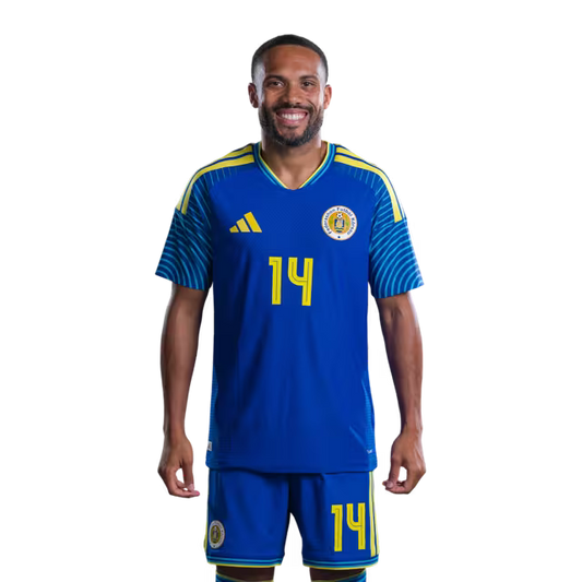 2026 World Cup Curaçao National Football Team Jersey (Player/Match Version) — Forwards: No. 13 Tyrese Noslin, No. 14 Kenji Gorré, No. 16 Jearl Margaritha/Delanteronan: No.13 Tyrese NOSLIN, No.14 Kenji GORRE, No.16 Jearl MARGARITHA