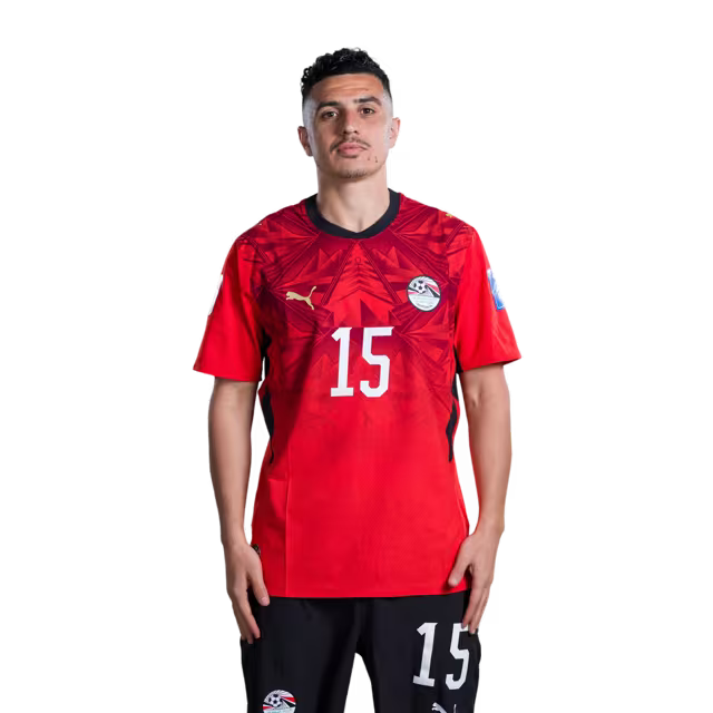 Egypt National Football Team 2026 World Cup Jersey (Player/Match Version) — Defenders: No. 15 Karim Hafez, No. 24 Tarek Alaa/ المدافعون: رقم 15 كريم حافظ، رقم 24 طارق علاء