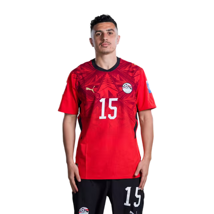 Egypt National Football Team 2026 World Cup Jersey (Player/Match Version) — Defenders: No. 15 Karim Hafez, No. 24 Tarek Alaa/ المدافعون: رقم 15 كريم حافظ، رقم 24 طارق علاء