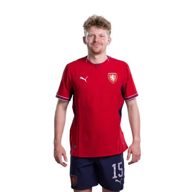 Czech Republic National Football Team 2026 World Cup Jersey (Player/Match Version) — Forwards: No. 13 Mojmír Chytil, No. 15 Pavel Šulc, No. 19 Tomáš Chorý, No. 26 Denis Višinský/ Dres české fotbalové reprezentace pro mistrovství světa