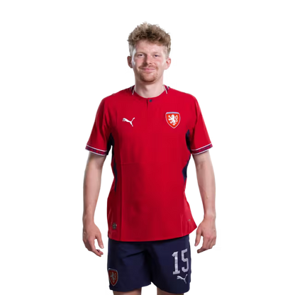 Czech Republic National Football Team 2026 World Cup Jersey (Player/Match Version) — Forwards: No. 13 Mojmír Chytil, No. 15 Pavel Šulc, No. 19 Tomáš Chorý, No. 26 Denis Višinský/ Dres české fotbalové reprezentace pro mistrovství světa