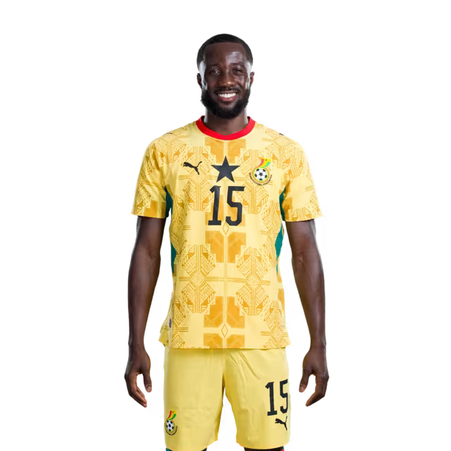 Ghana National Football Team 2026 World Cup Jersey (Player Version/Match Version) — Midfielders: No.11 Antoine SEMENYO, No.15 Elisha OWUSU,No.20 Augustine BOAKYE