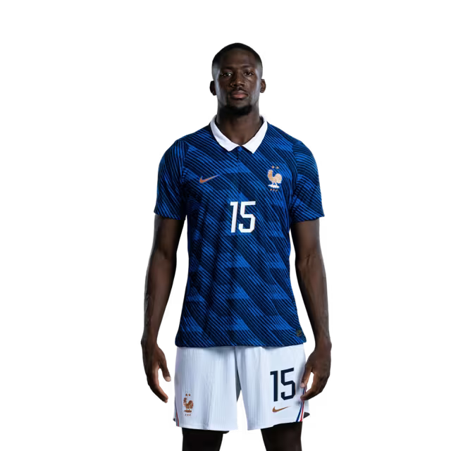 France National Team 2026 World Cup Jersey (Player Version/Match Version) — Defenders: No. 5 Jules Koundé, No. 15 Ibrahima Konaté, No. 17 William Saliba / Défenseurs : n° 5 Jules KOUNDÉ, n° 15 Ibrahima KONATÉ, n° 17 William SALIBA