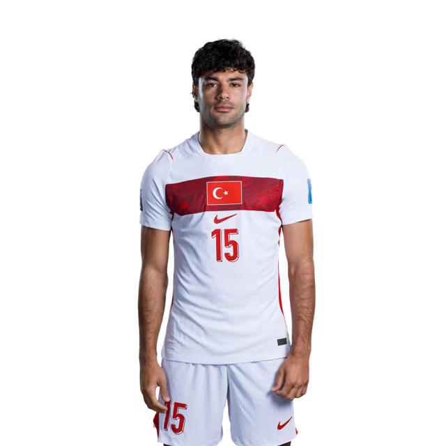 Türkiye 2026 Dünya Kupası Forması - Oyuncu Versiyonu - Maç Versiyonu - Defans: 13 Eren ELMALI, 14 Abdulkerim BARDAKCI, 15 Ozan KABAK