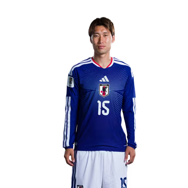 Japan National Football Team 2026 World Cup Jersey (Player Version/Match Kit) — Midfielders: No. 15 Daichi Kamada, No. 17 Yuito Suzuki, No. 24 Kaishu Sano/サッカー日本代表 2026年ワールドカップ用ユニフォーム（選手仕様／マッチモデル） — MF：No.15 鎌田大地、No.17 鈴木唯人、No.24 佐野海舟