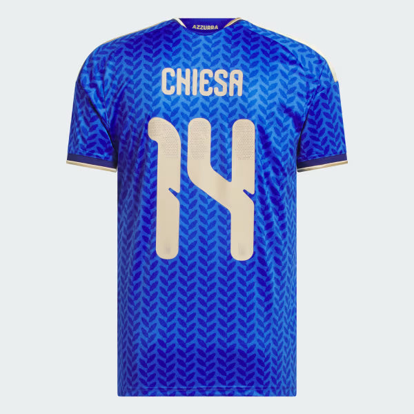 2026 World Cup Chiesa Italy Soccer Jersey Player Version  Match Version - No.14 Home Blue and Away White