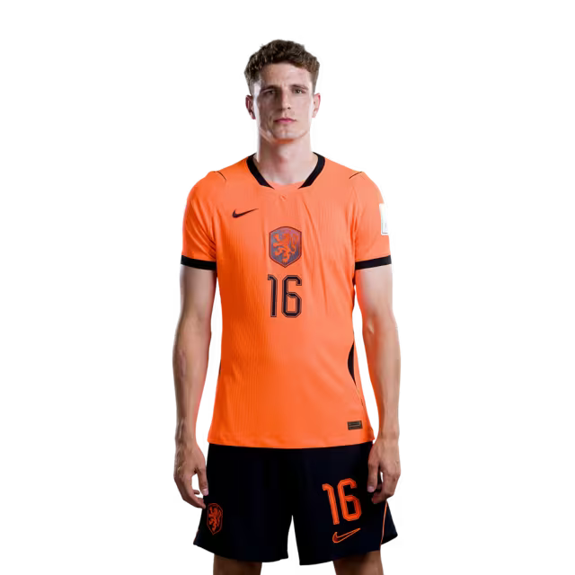 Netherlands National Team 2026 World Cup Jersey (Player Version/Match Issue) — Midfielders: No. 14 Tijjani Reijnders, No. 16 Guus Til, No. 20 Teun Koopmeiners / Middenvelders: nr. 14 Tijjani REIJNDERS, nr. 16 Guus TIL, nr. 20 Teun KOOPMEINERS