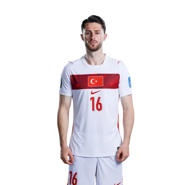 Türkiye Milli Futbol Takımı 2026 FIFA Dünya Kupası Forması (Oyuncu Versiyonu ve Maç Versiyonu) – Orta Saha Oyuncuları: 16 İsmail Yüksel, 22 Kaan Ayhan