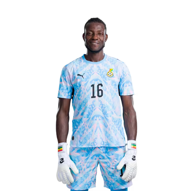 Ghana National Football Team 2026 World Cup Jersey (Player Version/Match Version) — Goalkeepers: No.1 Lawrence Ati ZIGI, No.12 Joseph ANANG,No.16 Benjamin ASARE