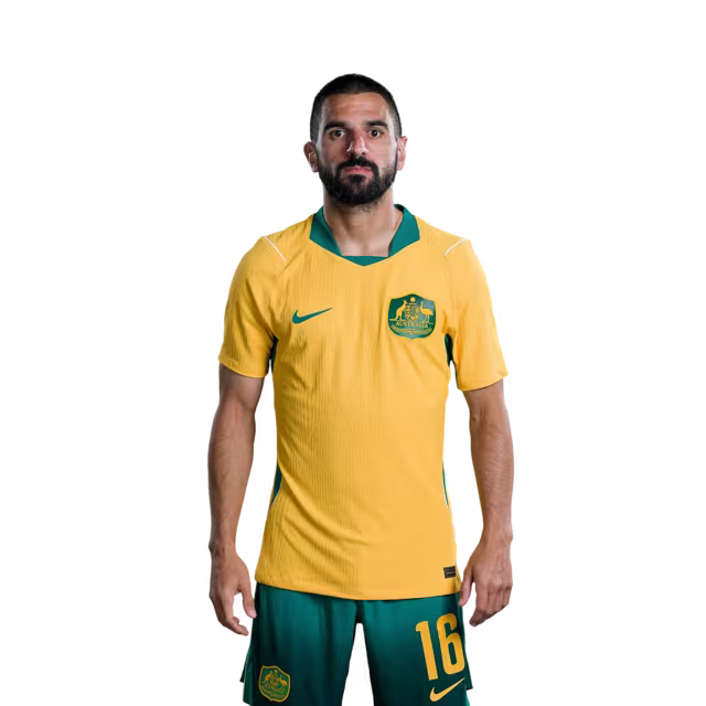 Australia National Soccer Team 2026 FIFA World Cup Jerseys (Player Version and Match Version) – Defenders: #16 Aziz BEHICH,#19 Harry SOUTTAR, #21 Cameron BURGESS, #25 Lucas HERRINGTON