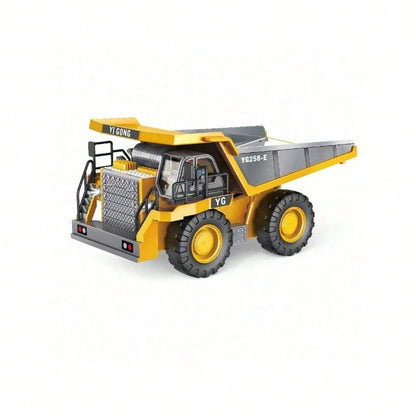 [Children's Day Gifte]Grab It Now [11CH Alloy RC Excavator] – 2.4GHz 680° Rotating Remote Control Construction Vehicle With Digging Arm, Lights & Sounds For Kids And Adults/Cyber Truck/Toys For Boys/Construction/Toys For Kids