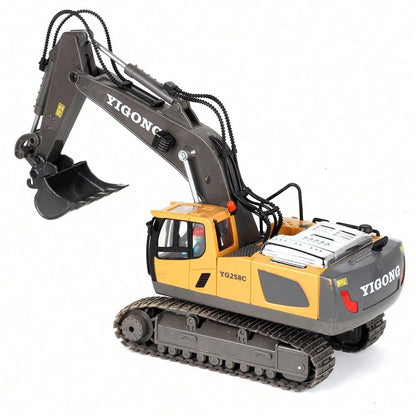 1:20 Scale RC Excavator Toy – Heavy-Duty Remote Control Construction Vehicle With 680° Rotation, Realistic Arm Movement & Metal Bucket, Ideal Christmas & Year-End Gift For Kids