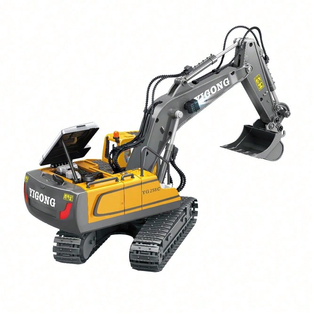 1:20 Scale RC Excavator Toy – Heavy-Duty Remote Control Construction Vehicle With 680° Rotation, Realistic Arm Movement & Metal Bucket, Ideal Christmas & Year-End Gift For Kids
