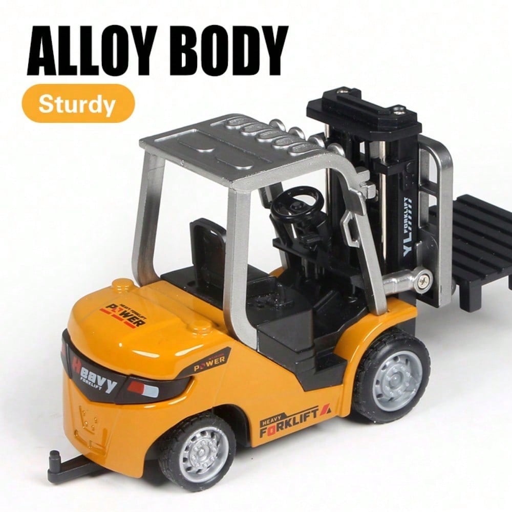 Mini Alloy RC Forklift Toy – App Controlled Remote Truck With Lifting System & Accessories, Desktop Interactive Construction Vehicle, Ideal Christmas & Year-End Gift For Kids And Adults