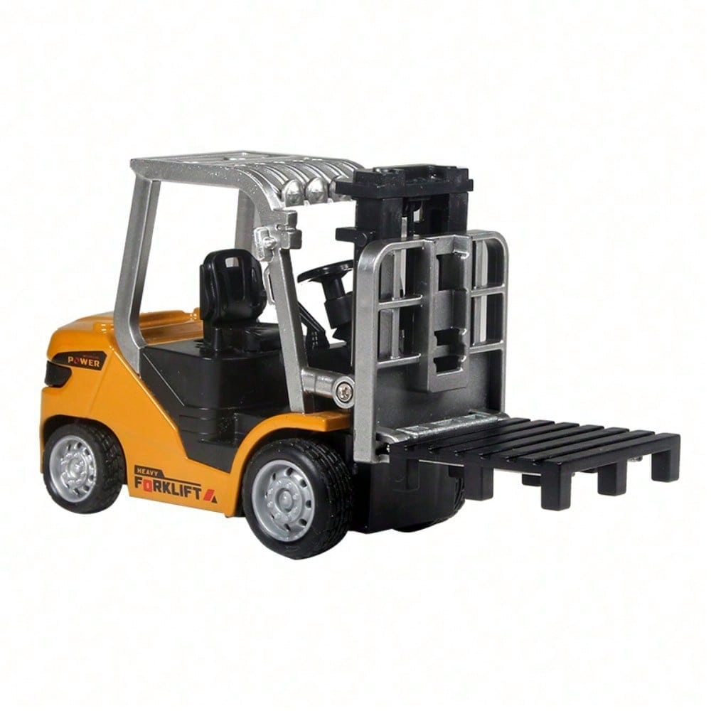 Mini Alloy RC Forklift Toy – App Controlled Remote Truck With Lifting System & Accessories, Desktop Interactive Construction Vehicle, Ideal Christmas & Year-End Gift For Kids And Adults