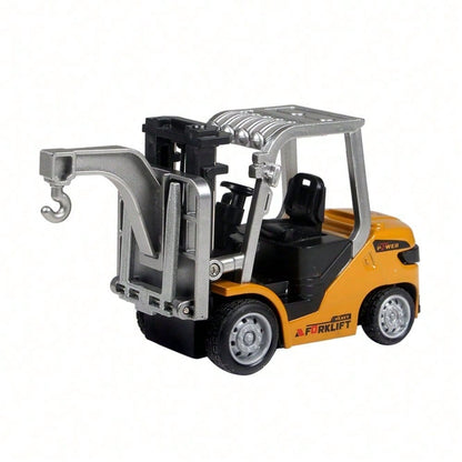 Mini Alloy RC Forklift Toy – App Controlled Remote Truck With Lifting System & Accessories, Desktop Interactive Construction Vehicle, Ideal Christmas & Year-End Gift For Kids And Adults