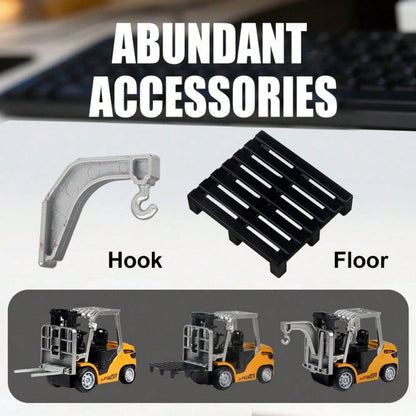 RC Construction Toy Combo – Excavator, Dump Truck, Crane & Forklift With Lights, Sounds & USB Rechargeable Design, Great Christmas Gift