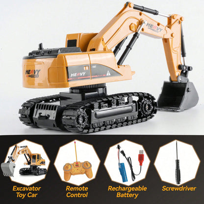 3-In-1 RC Construction Truck Set – Excavator, Crane & Dump Vehicles With Realistic Action, Rechargeable Battery, Ideal Holiday Gift