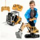 RC Construction Truck Toys – Excavator, Forklift & Dump Truck With Rechargeable Battery, Lights & Sounds, Great Christmas Gift
