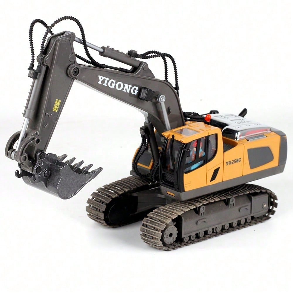 RC Construction Truck Toys – Excavator, Forklift & Dump Truck With Rechargeable Battery, Lights & Sounds, Great Christmas Gift
