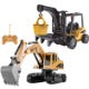 3-In-1 RC Construction Truck Set – Excavator, Crane & Dump Vehicles With Realistic Action, Rechargeable Battery, Ideal Holiday Gift