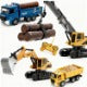 3-In-1 RC Construction Truck Set – Excavator, Crane & Dump Vehicles With Realistic Action, Rechargeable Battery, Ideal Holiday Gift