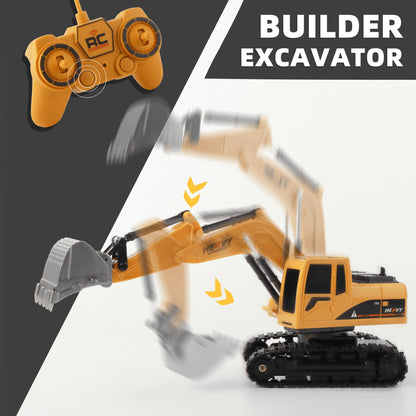 3-In-1 RC Construction Truck Set – Excavator, Crane & Dump Vehicles With Realistic Action, Rechargeable Battery, Ideal Holiday Gift