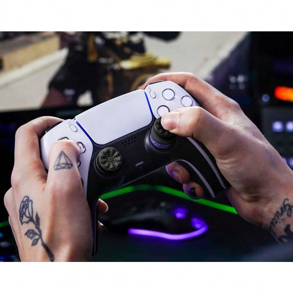 FPS Freek Galaxy Black for PlayStation 4 and PlayStation 5 | Performance Thumbsticks | 1 High-Rise, 1 Mid-Rise | Black (Limited Edition)