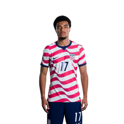 United States National Soccer Team 2026 FIFA World Cup Jersey (Player Version and Match Version) – Midfielders: No. 14 Sebastian BERHALTER, No. 15 Cristian ROLDAN,No. 17 Malik TILLMAN