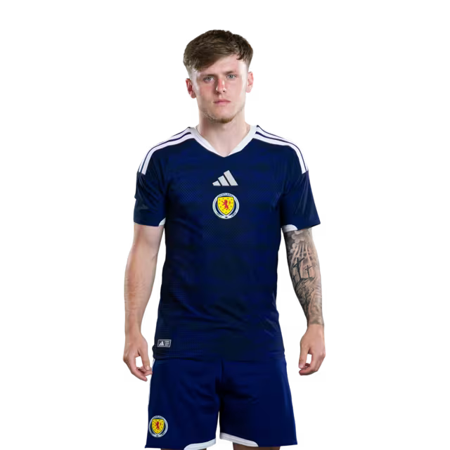 Scotland National Football Team 2026 World Cup Jersey (Player Version/Match Version) — Forwards: No.17 Ben GANNON-DOAK, No.18 George HIRST,No.20 Lawrence SHANKLAND, No.25 Findlay CURTIS